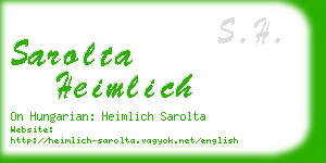 sarolta heimlich business card